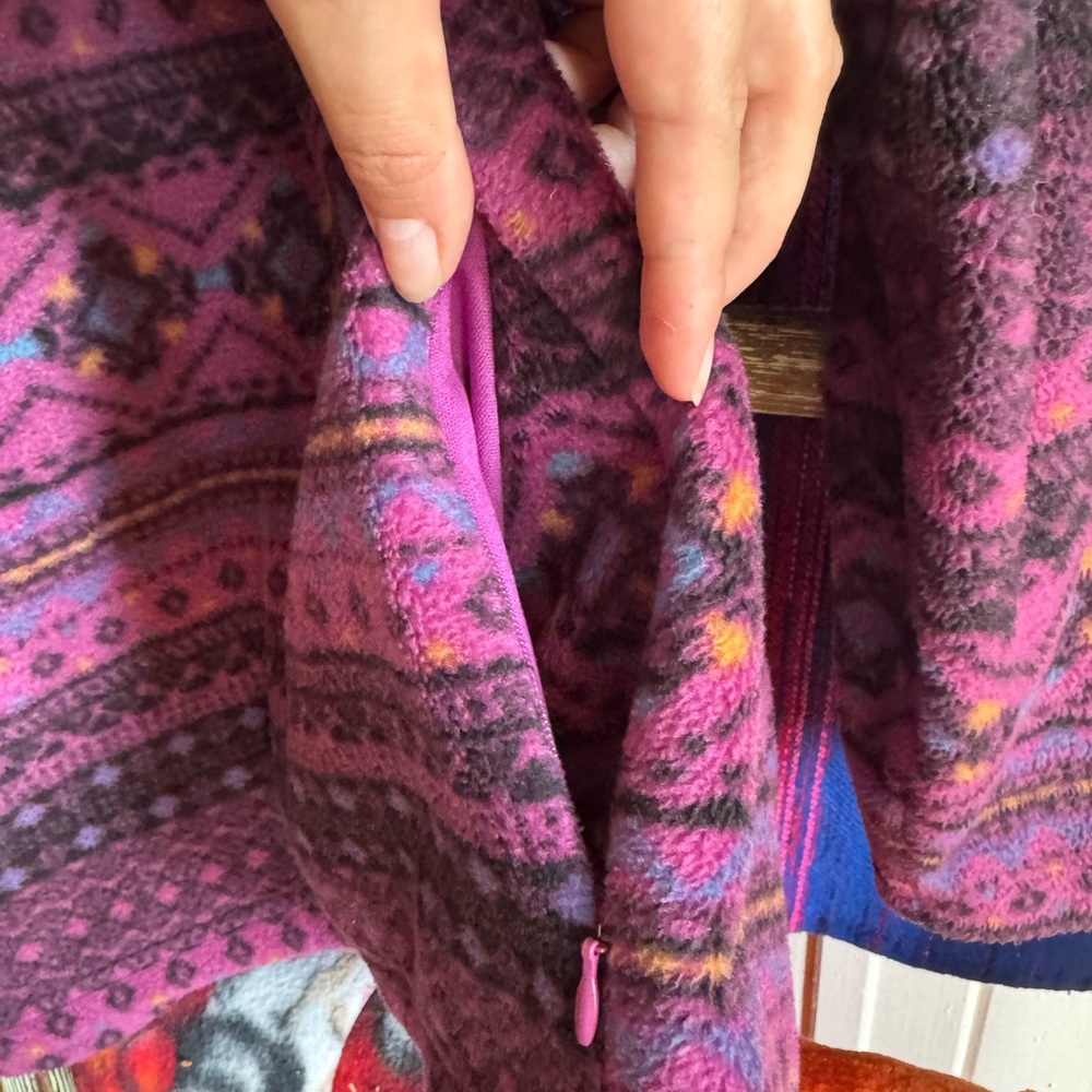 Pink And Purple Patterned Pullover - image 4